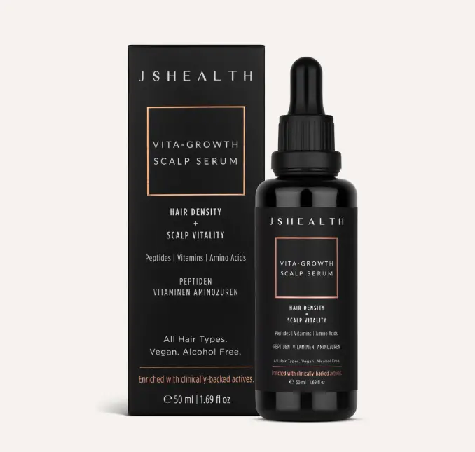 JSHealth Vita-Growth Scalp Serum - Multi-Peptide & Vitamin Infused Haircare for Hairline & Scalp Health - Vegan Formula - 50ml - Amino Acids