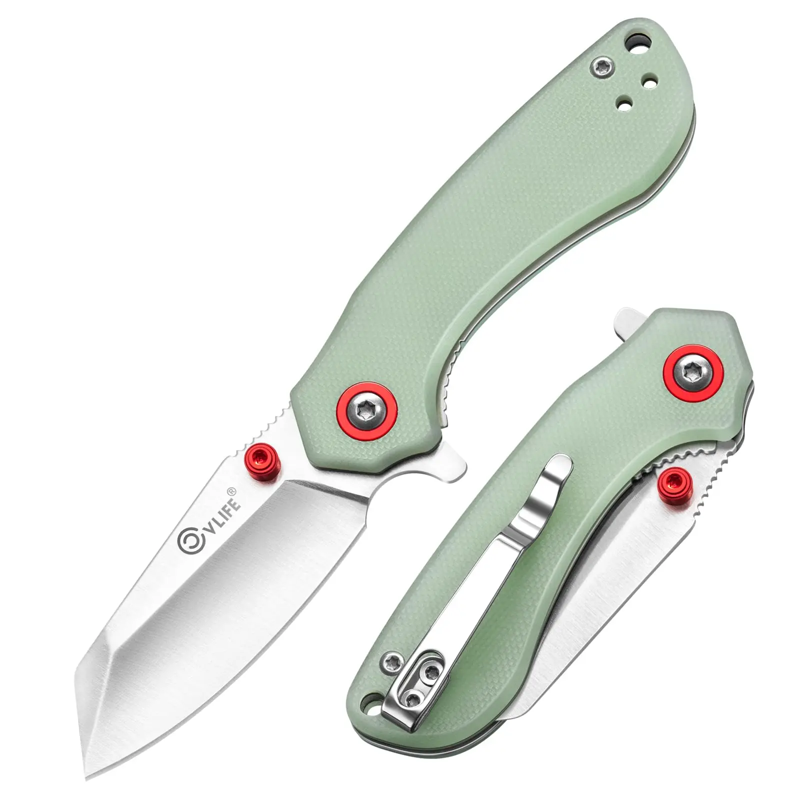 Unisex Small Liner-Lock Flipper All-Purpose Foldable Knife for Adults, Outdoor Survival, Farm Work, Fighting, Hiking Gear & Everyday Carry, Ergonomic G10 Wood Handle, Non Slip, Compact