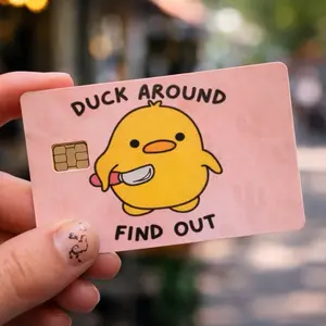(2 Pack) Funny Duck Debit Card Skin High-Quality Vinyl Card Decal Credit Card Cover Scratch-Resistant Water-Resistant Everyday Accessories