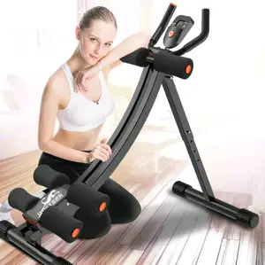 Ab Trainer Whole Body Workout Machine with LCD Monitor Adjustable Resistance Levels for Abdominal Arms Legs & Glutes Foldable Sturdy Fitness Equipment