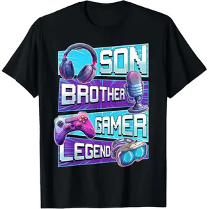 Gamer Shirt Gaming Shirt Video Game Shirts For Boys  T-Shirt Funny Graphic Tees Graphic Fashion Tee