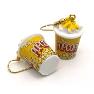 Popcorn Bucket  Resin Earrings