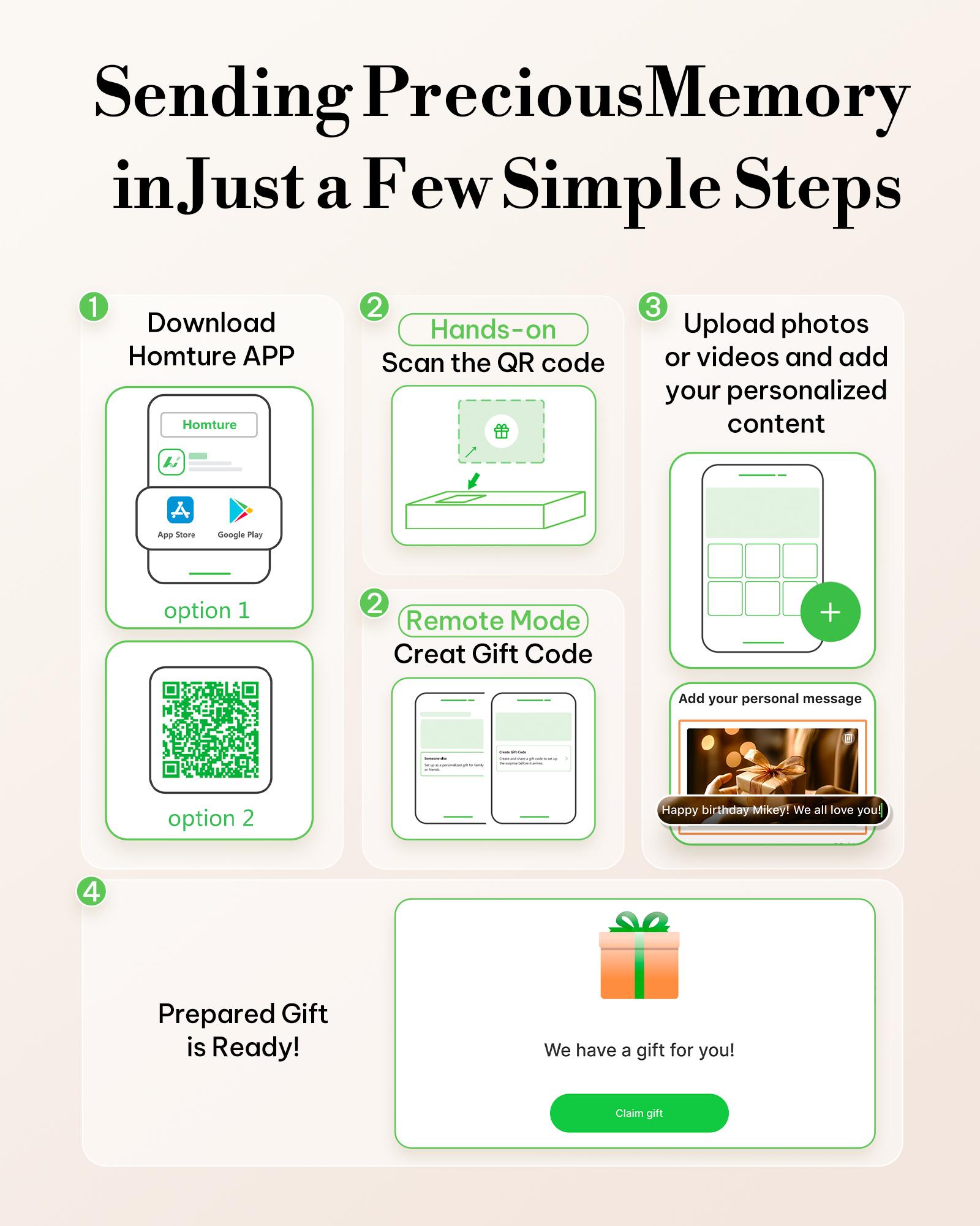 Homture Magic Frame - 10.1″ 1080P World's First AI Magic Digital Frame for Old Photo Restoration Unlimited Storage Instant Sharing Decor Full HD 1080P