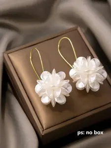 Elegant Flower Design Dangle Earrings (1 Pair), Fashion Jewelry for Party, Daily Clothing Decor, Trendy All-match & Exquisite Jewelry for Birthday Gift, Statement Earrings