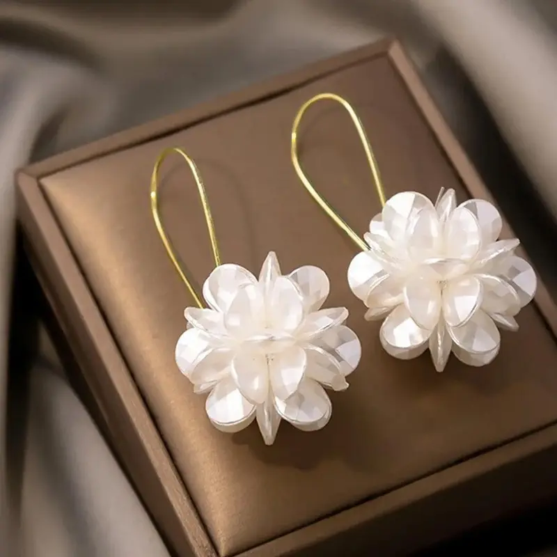 Elegant Flower Design Dangle Earrings (1 Pair), Fashion Jewelry for Party & Daily Wear, Trendy Versatile & Exquisite Jewelry for Birthday Gifts, Statement Earrings, Dangly Earrings, Fashion Chic Accessories