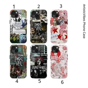 Pierce The Veil I Can’t Hear You Tour Tough Case - Emo Punk Rock Aesthetic Dual Layer Armor Cover Suitable for iPhone 17-11 Pro Max/Plus and  Samsung Galaxy S23-25