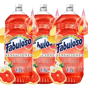 Limpiador Líquido Multiusos Fabuloso Sensaciones Energia Citricos y Jengibre 1.7L