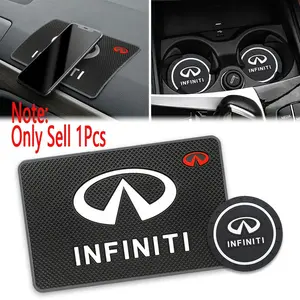 1/2/3 pieces car anti-slip decorative mats rubber coasters anti-slip mats for Infiniti Q50 G37 FX30 FX35 Q60 QX50 M37 ESQ JX35 QX70 Q30 car dashboard sticky