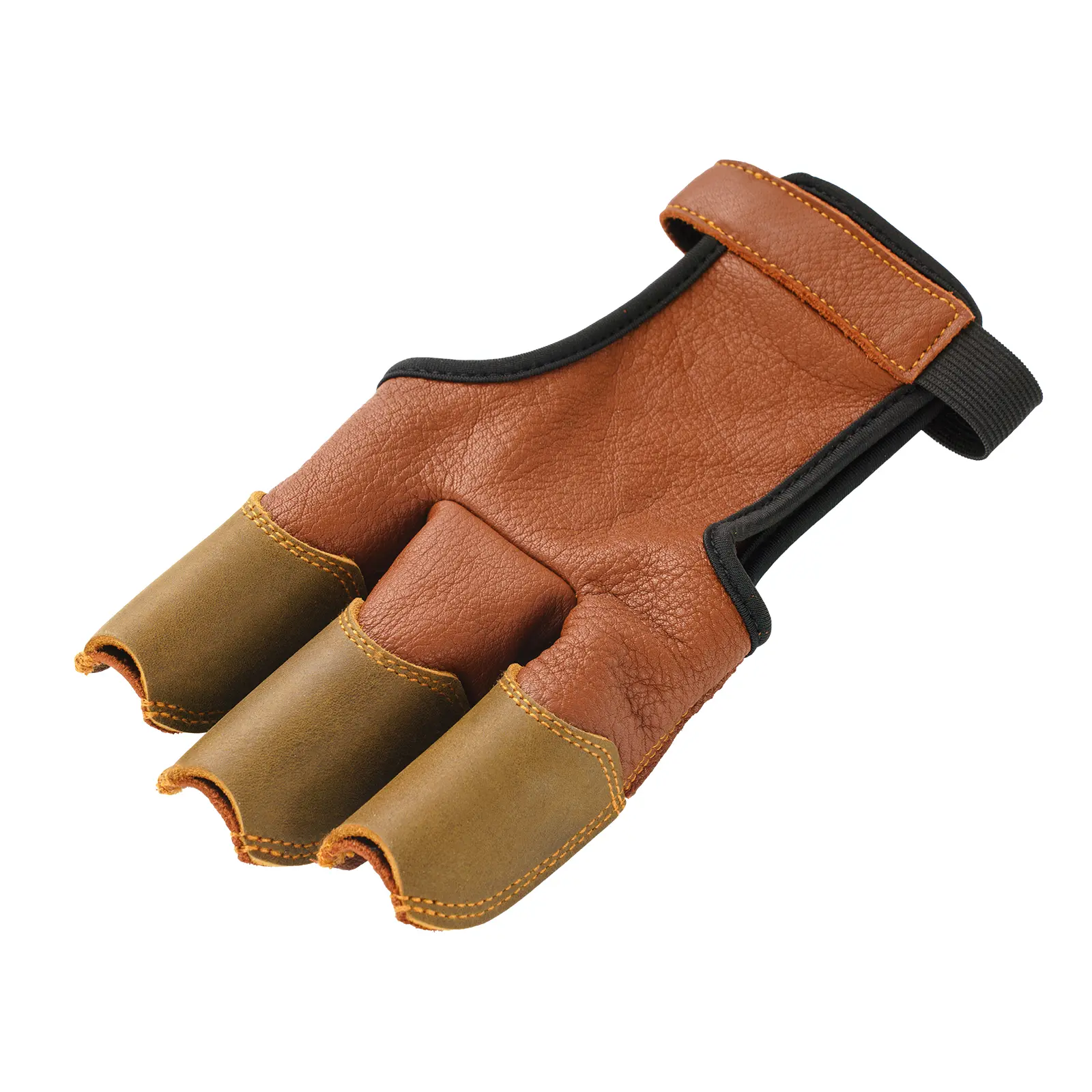 Deerseeker Archery Leather Glove Finger Tab Protective Archery Accessories for Takedown Recurve Bow Traditional Bows