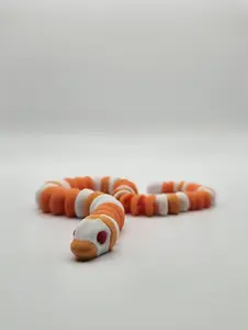 3D Printed Articulating Albino Milk Snake - Great Gift and Desk Figure