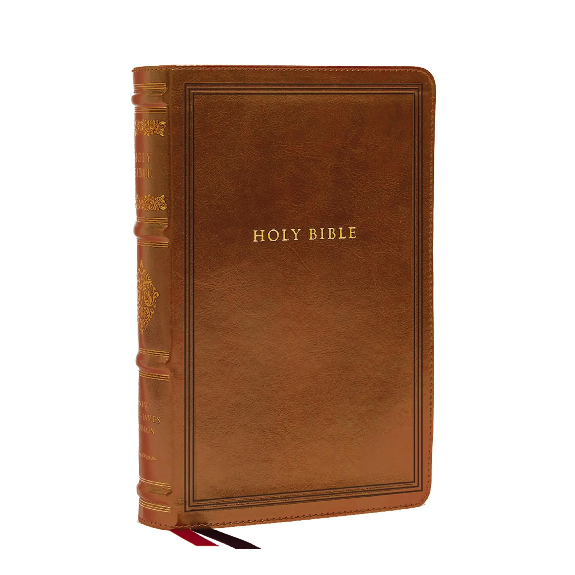 NKJV Large Print Reference Bible, Brown Leathersoft, Red Letter, Comfort Print (Sovereign Collection): Holy Bible, New King James Version[Leathersoft Book]