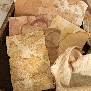 Vintage 3D Texture Material Paper (28pcs), Random Color DIY Decorative Collage Background Paper, Scrapbook & Journal Making Supplies