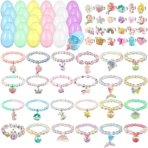 24 sets Prefilled Easter Eggs with Christian Jigsaw Puzzle Cards Fillers, He Is Risen Religious Resurrection Story Eggs for Easter Holy Week Basket Stuffers Party Favors