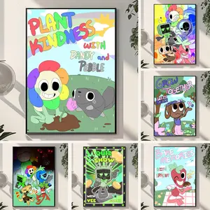 Game D-Dandys W-World Game Painting Calligraphy Waterproof Scratch-Resistant Canvas Wall Art – Oil Painting Style HD Print | Modern Aesthetic Home Decor, Modern Art Design for Living Room, Bedroom | Perfect Holiday, Housewarming & Party Gift