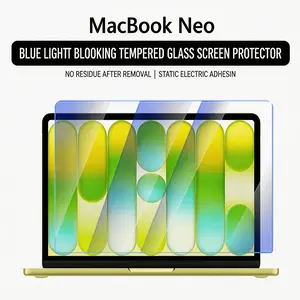 Two-Pack Macbook Neo Tempered Glass Screen Protector, 9h Hardness, Ultra-Thin, HD Transparent, Bubble-Free, Strong Protection