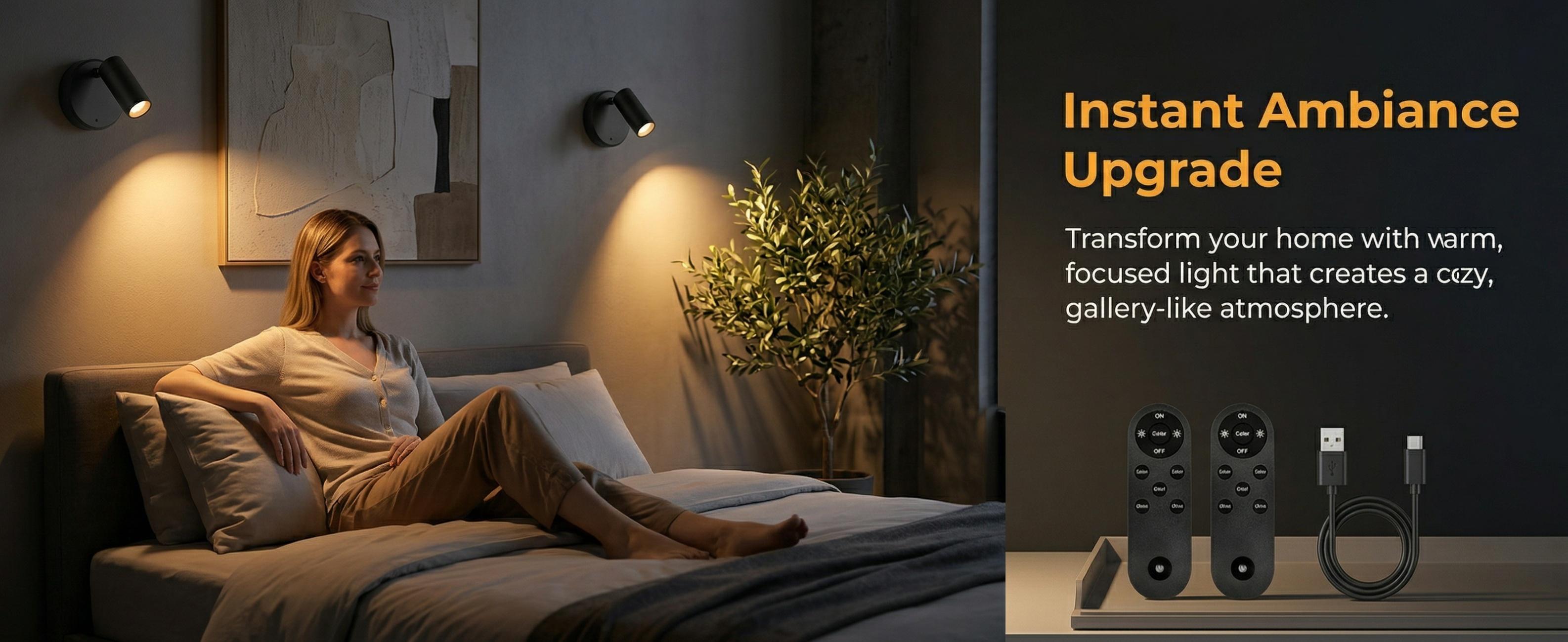 Spotlights Indoor with Remote, 5500mAh Rechargeable Picture Lights, Wireless LED Uplighting with Timer & Dimmable, 3CCT, Mini Plant Spot Lights for Painting, Artwork (4 Pack - Black) shower lamp