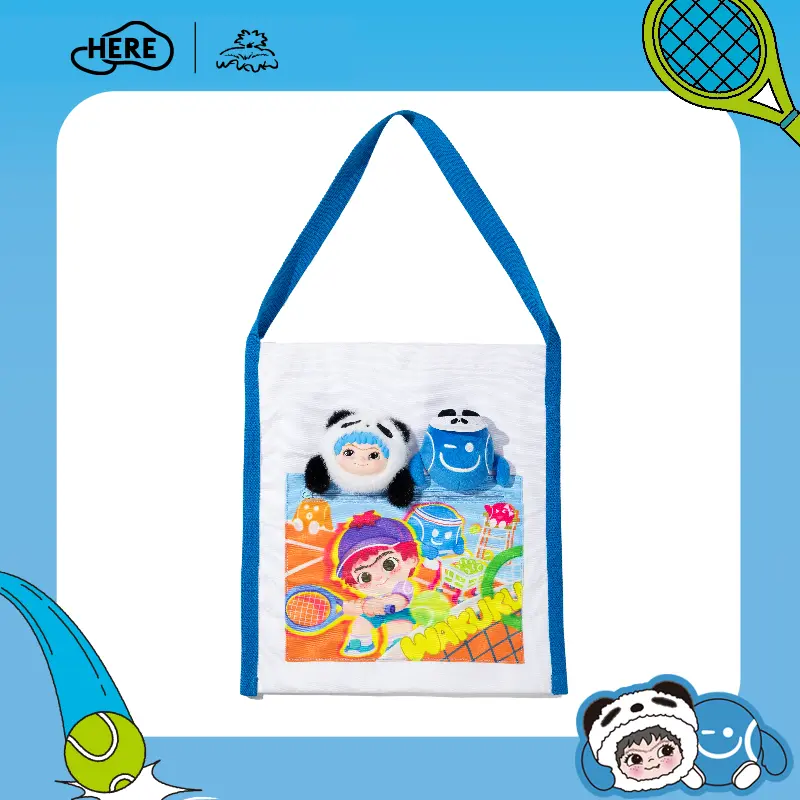 WAKUKU x China Open Tennis Plush doll Co-branded canvas bag