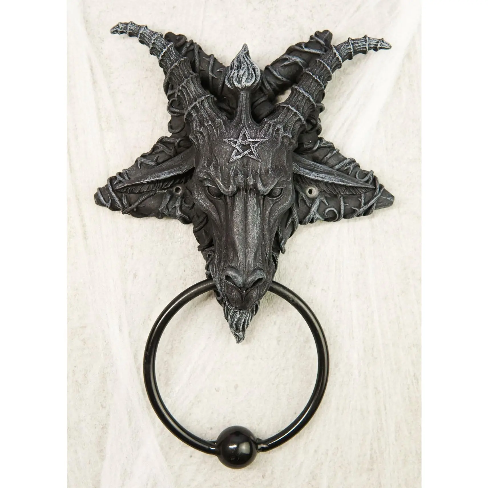 Goat of Mendes Samael Lilith Baphomet Inverted Pentagram Door Knocker
