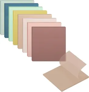 8 Pads Transparent Sticky Notes 3x3 inch Pastel Clear Sticky Notes 400 Sheets Self-Adhesive Waterproof Translucent See Through Sticky Note for Annotation College School and Office Supplies