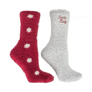 MinxNY S/2 Non Skid Shea Butter Infused Fuzzy Socks