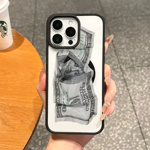 Premium Magnetic Case for iPhone11/12/13/14/15/16/17/promax Dollar Bill Art MagSafe Ready,Anti-Fall,Ultra-Thin Design|Perfect for Everyday Use