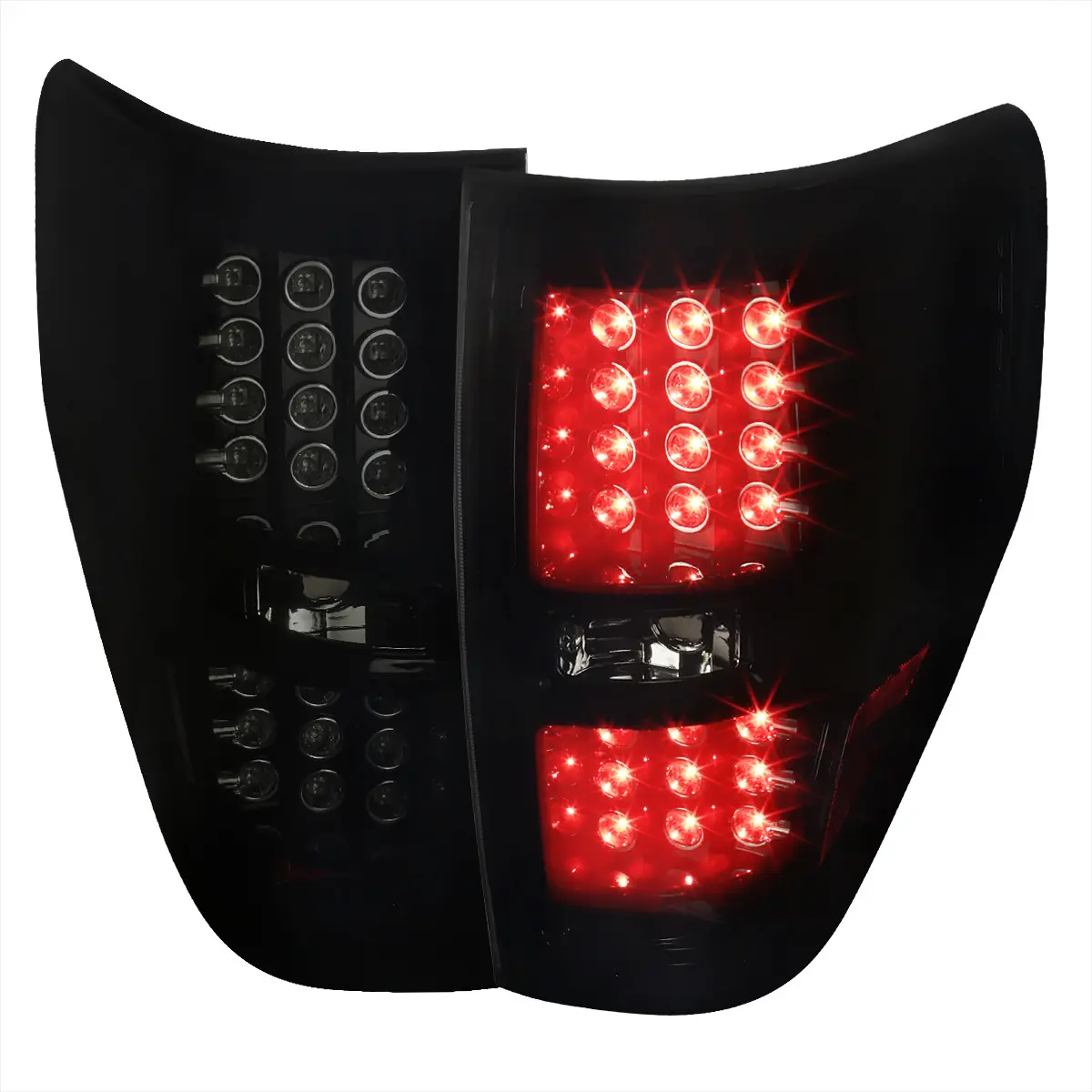 2009-2014 Ford F-150 LED Tail Lights (Glossy Black Housing/Smoked Lens)