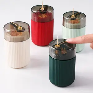 Automatic Pop-Up Toothpick Holder, Dustproof Toothpick Dispenser, No Toothpicks Included