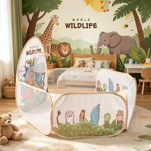 Kids Foldable Play Tent, Durable Ball Pit, Large Pop-Up Playpen, Ideal Birthday Christmas Halloween Thanksgiving Gift, Balls Not Included