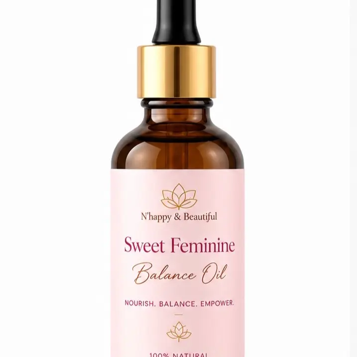 N'happy & Beautiful Sweet Feminine Balance Spray 120ml - Luxurious Body Oil with Mandarin Florals & Vanilla Aroma for Soft Nourished Skin