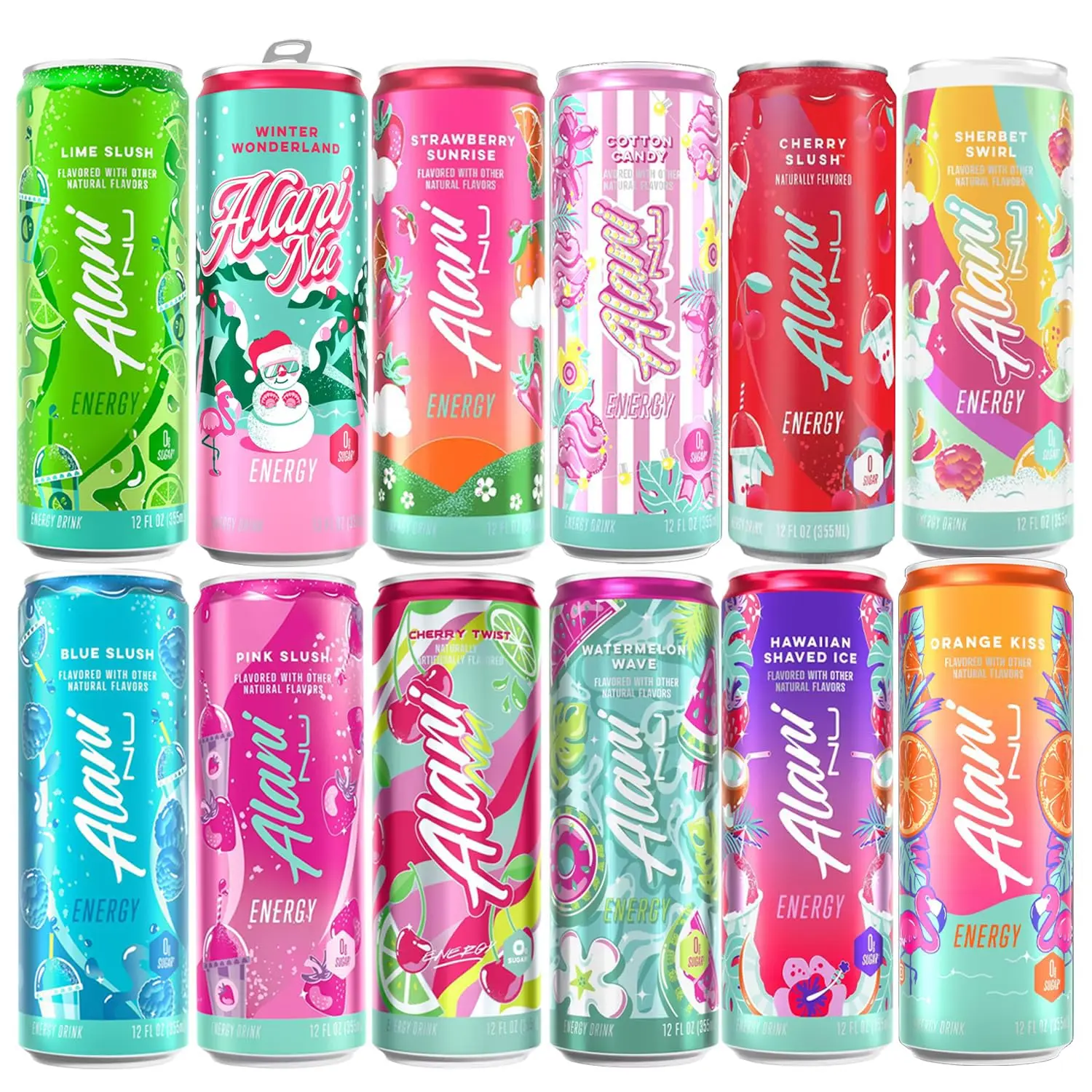 Alani Energy Drink, 12-Pack Sports & Energy Drink for Daily Boosts
