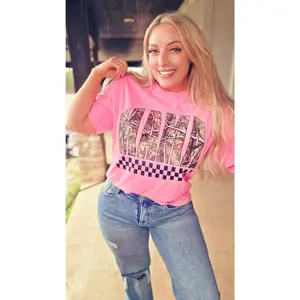 Camo Checkered *CUSTOM NAME* Comfort Colors Tee