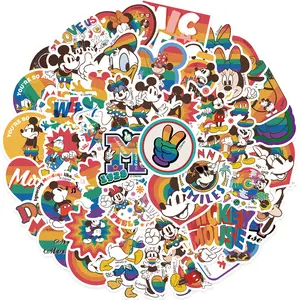 Disney Mickey Mouse Stickers 50PCS Durable Paper Charms for Crafting Journals Planners Scrapbooks Party Decorations Gift Wrapping
