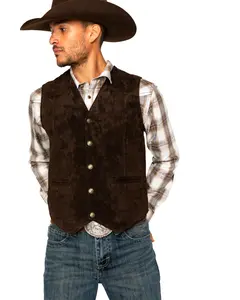 Cody James Men's Angus Suede Vest - Cmfa17v35-Brn
