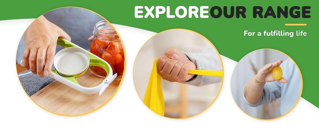 Squeeze Balls for Hand Therapy - Set of 4-Hand Exercise Balls for Arthritis & Carpal Tunnel - Stress Ball for Adults Therapy with Printed Guide Book and Videos