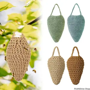Artificial Wasp Nest Decoy Hanging Honeycomb Pocket Outdoor Suspended Ornament For Eave Corridor Garden Yard Landscape Simulation Decor