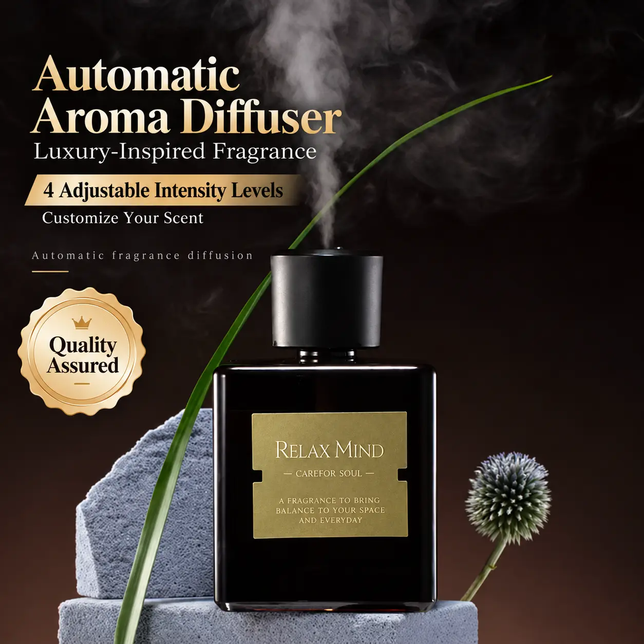 Automatic Fragrance Diffuser, 500 mL Large-Capacity Aroma Sprayer, Shangri-La Scent, for Home, Bedroom and Bathroom