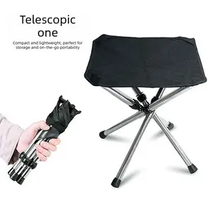 Outdoor retractable folding stool portable Mazar stool camping chair stainless steel folding fishing stool