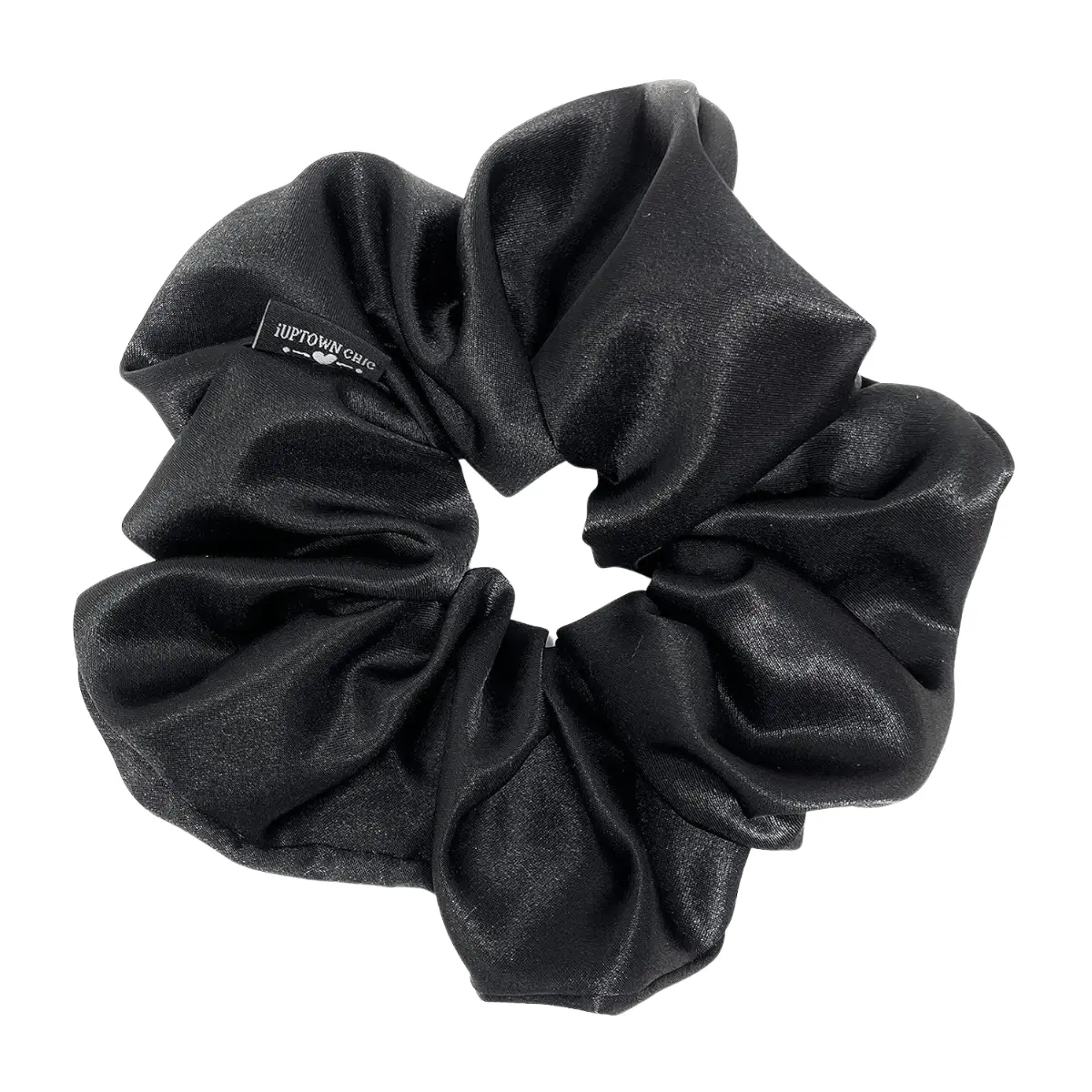 iUptown Chic Satin Chic Scrunchie XL - Black