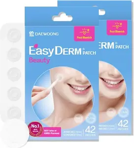 EasyDerm Beauty Patch - 84 Count Invisible Acne Patches | 100% Hydrocolloid, Waterproof, Sensitive Skin Repair Overnight Skincare Acne Remover - Gentle Care, Non-allergenic, 10mm & 12mm Sizes