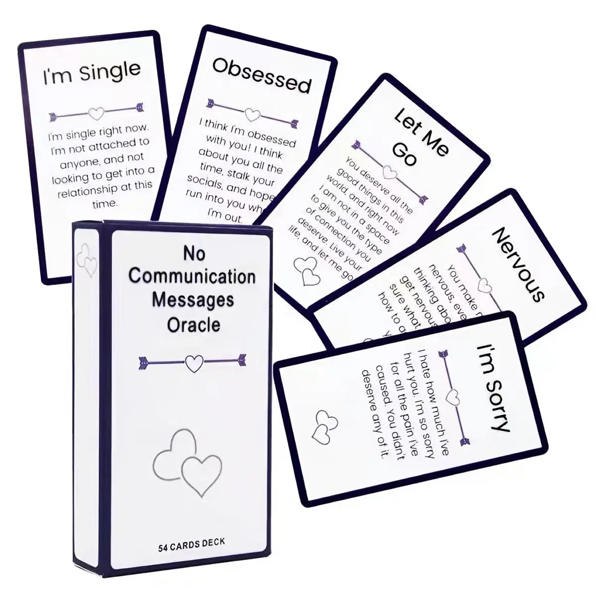 No Communication Message Oracle Card, 1 Box Creative Oracle Card, Desktop Card Game, Card Games for Families, Conversation Cards, Fun Game for Party, Family, Friends, Birthday Gift