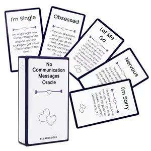 No Communication Message Oracle Card, 1 Box Creative Oracle Card, Desktop Card Game, Conversation Cards, Fun Game for Party, Family, Friends, Birthday Gift