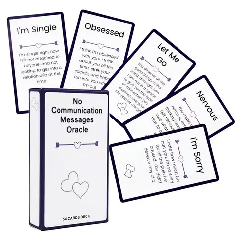 No Communication Message Oracle Card, 1 Box Creative Oracle Card, Desktop Card Game, Card Games for Families, Card Games for Teens, Conversation Cards, Fun Game for Party, Family, Friends, Birthday Gift