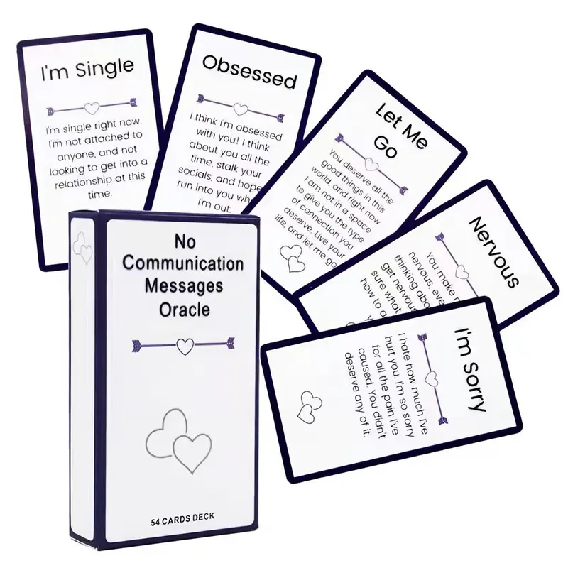 No Communication Message Oracle Card, 1 Box Creative Oracle Card, Desktop Card Game, Card Games for Families, Card Games for Teens, Conversation Cards, Fun Game for Party, Family, Friends, Birthday Gift