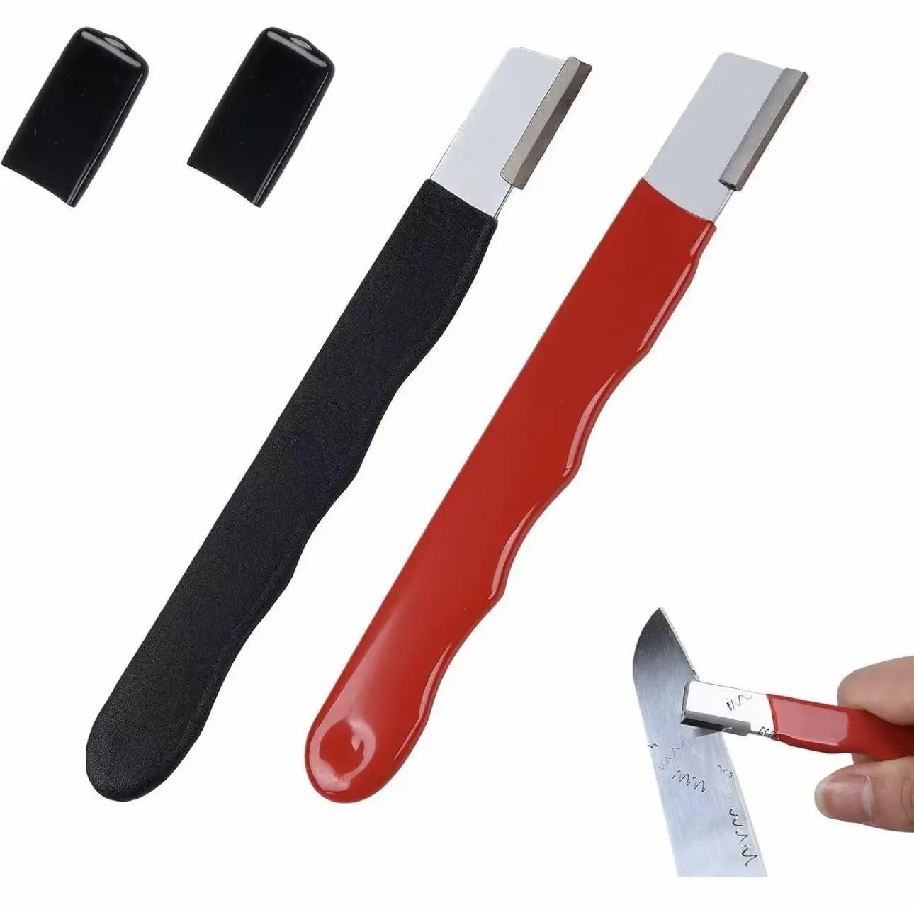 2 Pack Pocket Sized Garden Tool Blade Sharpener Sharpening Tool Pruners, Shears, Knives, Axes Portable & Easy to Use Gardening, Camping, Outdoors-7