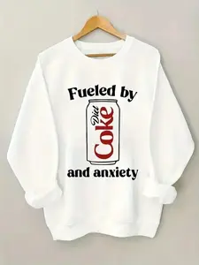 Fueled By Diet Coke And Anxiety Sweatshirt, Diet Coke Lover Shirt, Funny Mental Health Sweatshirt, Funny Gift For Diet Coke Lover, Made in USA.LKD