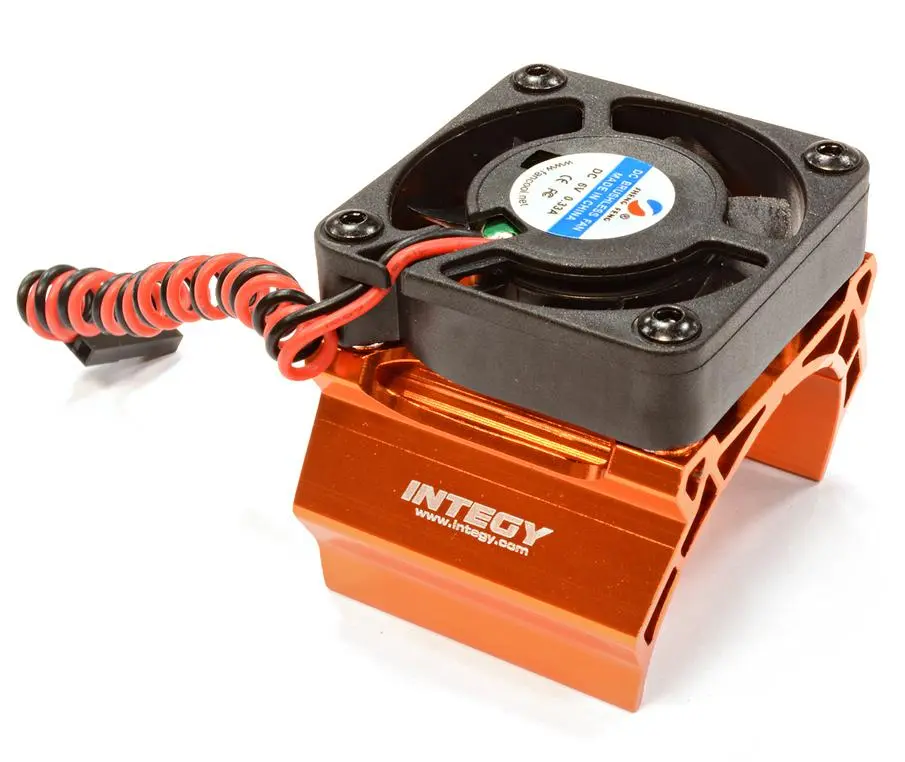 High Speed Cooling Fan & Heatsink Mount for 40mm O.D. Motor - Orange