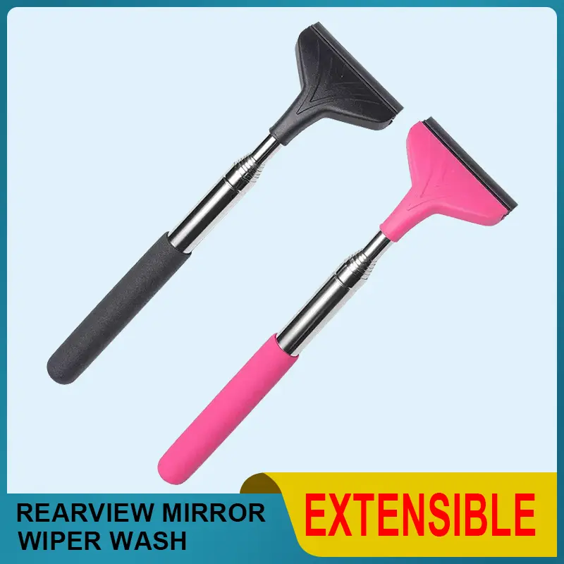 summerfinds Car Window Mini Squeegee, Portable Tiny Car Side Mirror Squeegee Retractable Car Windshield Wiper to 39.5 in Windshield Squeegee for Car Windows Universal Car Cleaner Tool Accessories