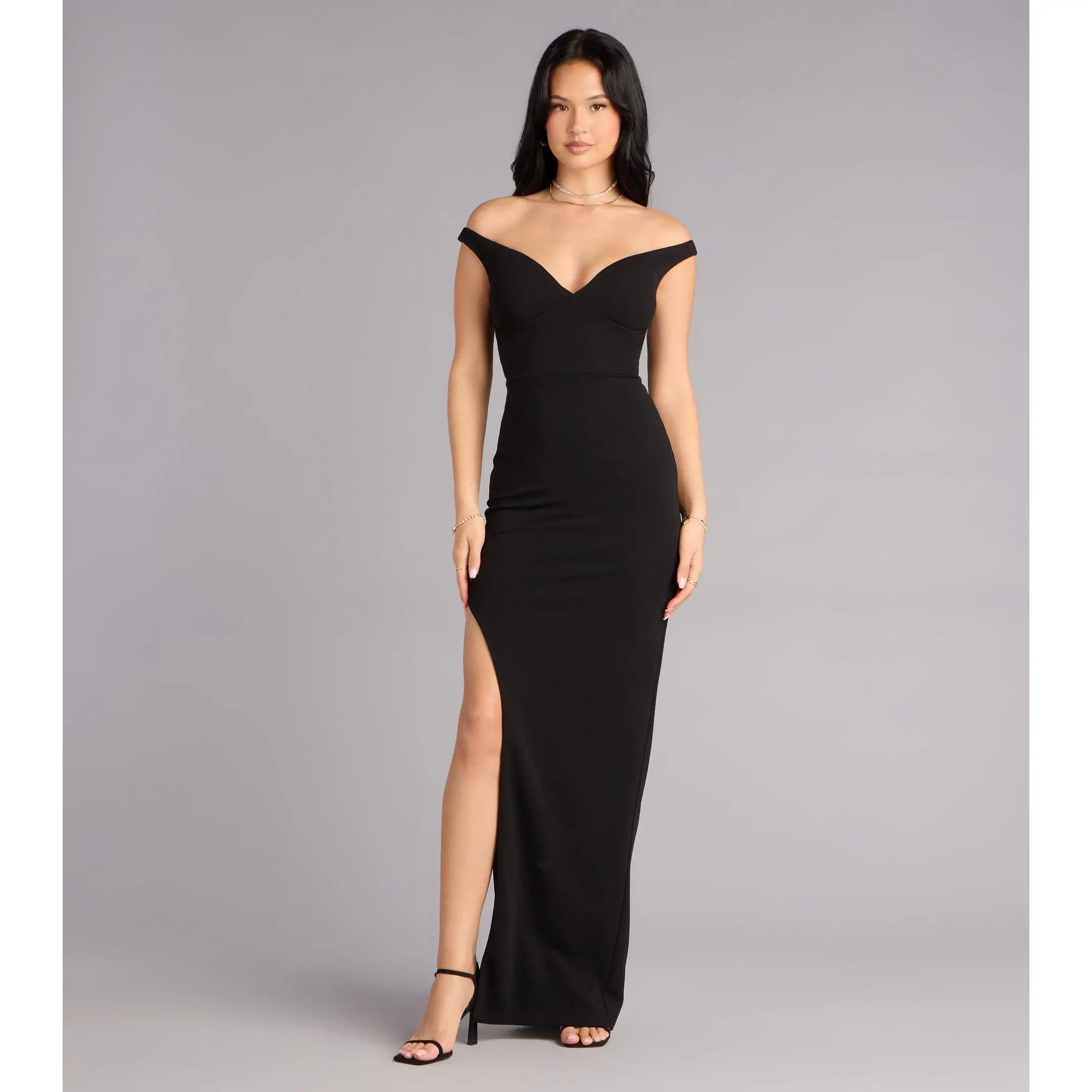 Alianna Crepe High Slit Formal Dress - TikTok Shop Alianna Crepe High Slit Formal Dress - TikTok Shop