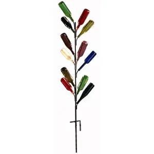 Cornstalk Bottle Tree - Southern Style Yard Decor, 12 Bottle Capacity, Adjustable Branches, 60" Height, Unpainted, Durable Garden Decor, Sweet Corn Stalk Design, Natural Look