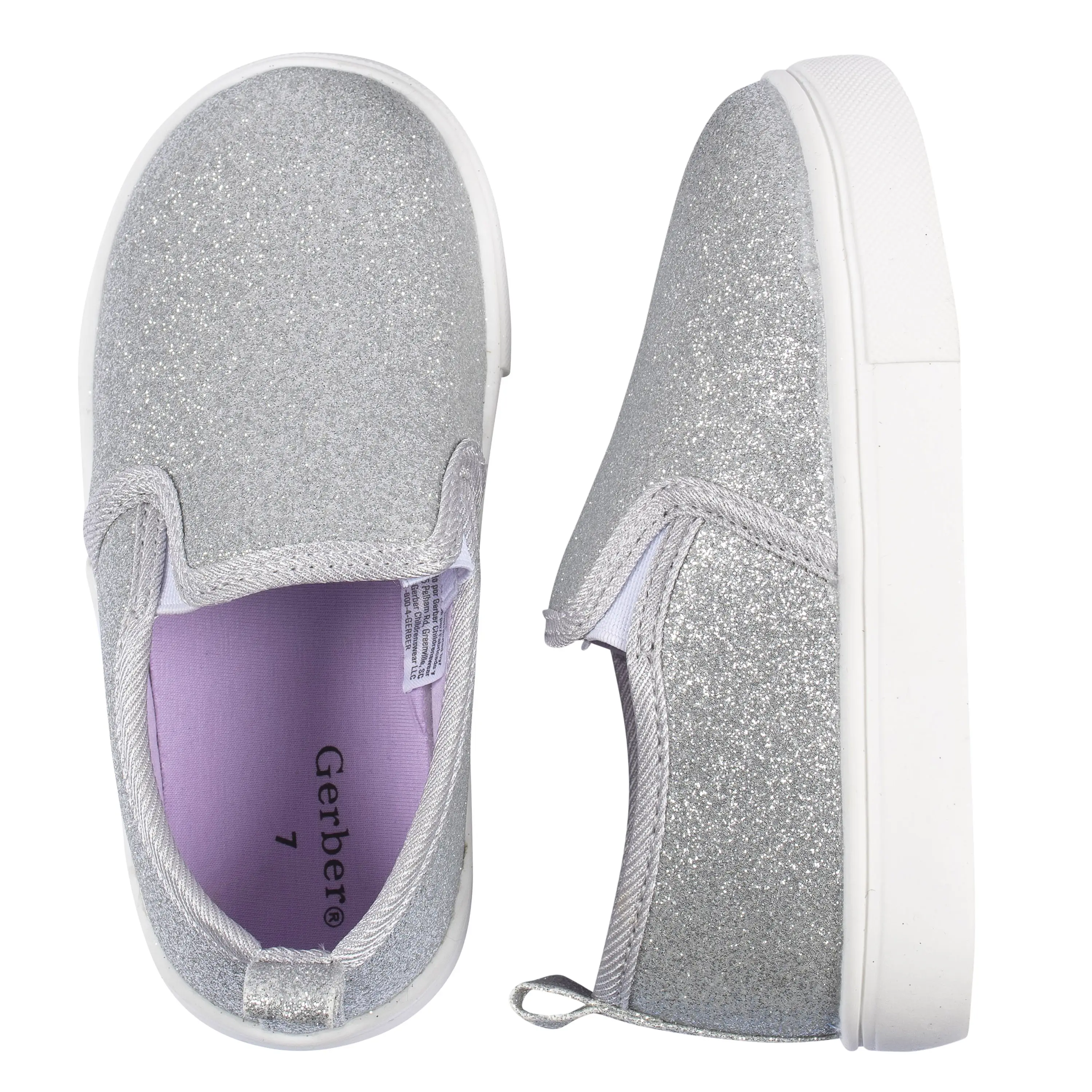 Toddler Girls' Slip-On Rubber Sole Canvas Sneakers